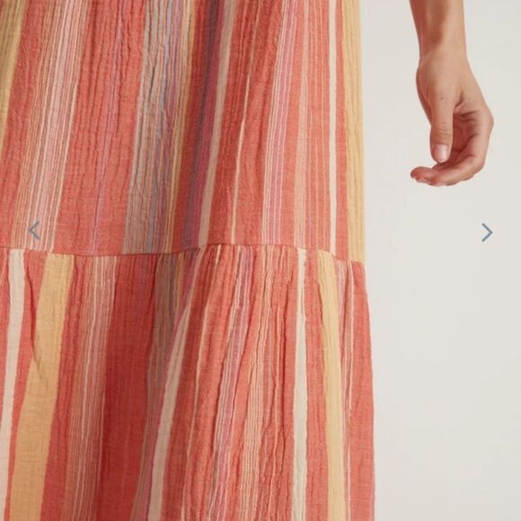 Marine layer Corinne Maxi Dress in Red Variegated Stripe - Picture 5 of 6